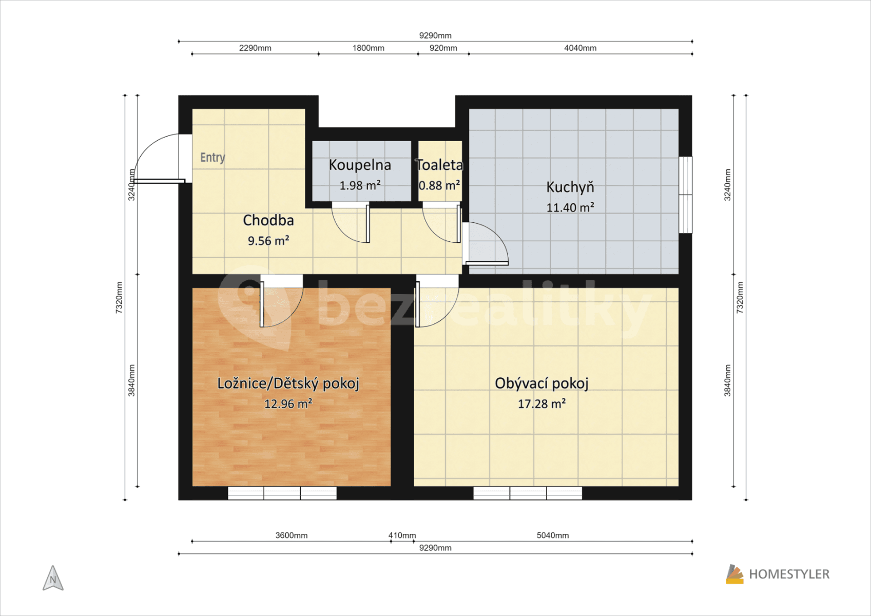 2 bedroom flat to rent, 66 m², Žinkovská, Prague, Prague 2 bedroom flat to rent, 66 m², Žinkovská, Prague, Prague