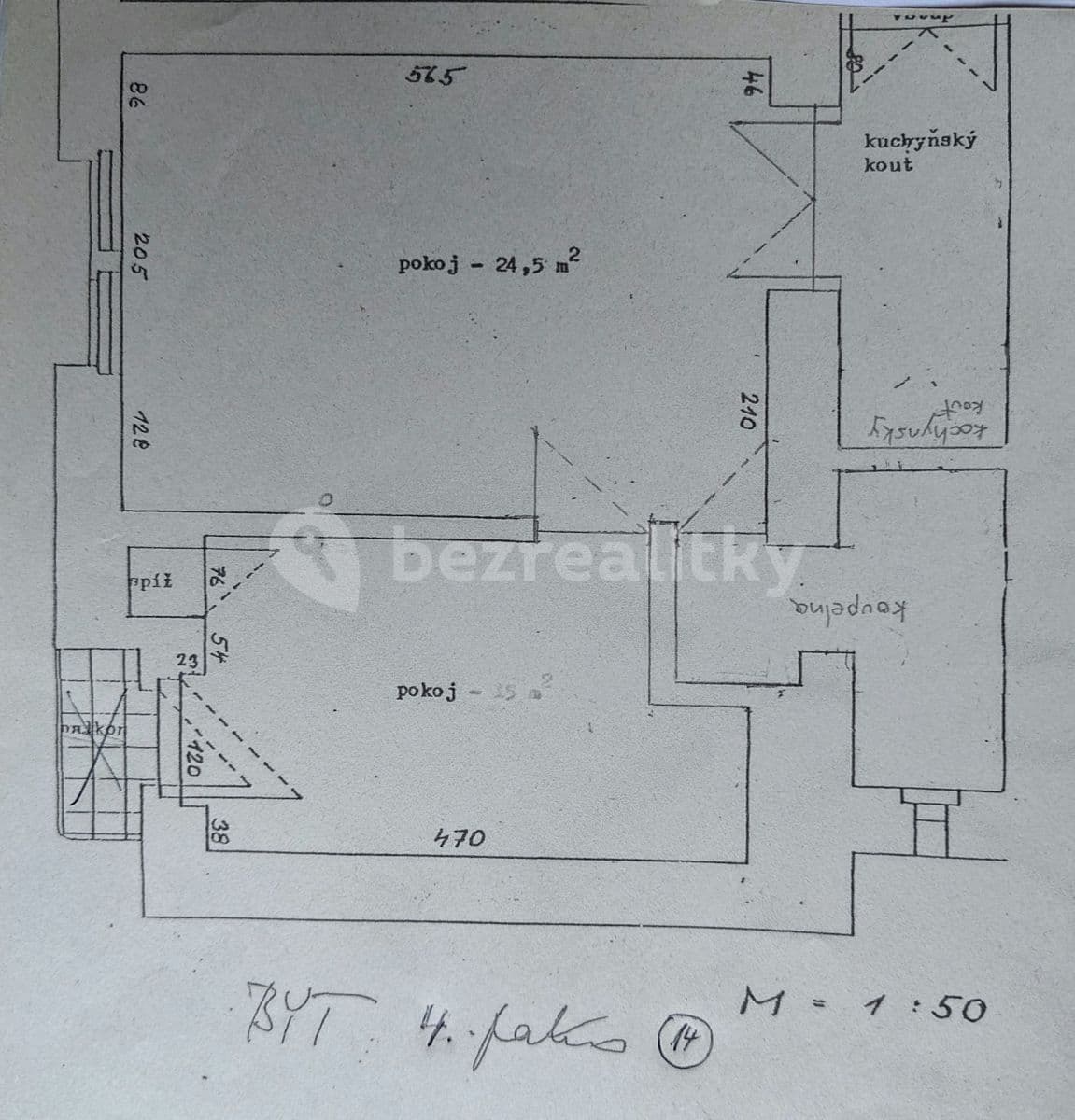 1 bedroom with open-plan kitchen flat to rent, 55 m², Preslova, Prague, Prague 1 bedroom with open-plan kitchen flat to rent, 55 m², Preslova, Prague, Prague