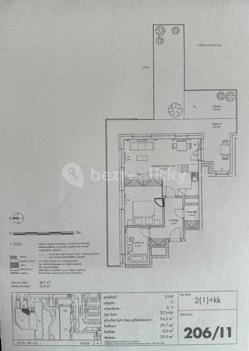 1 bedroom with open-plan kitchen flat to rent, 54 m², Medunova, Prague, Prague 1 bedroom with open-plan kitchen flat to rent, 54 m², Medunova, Prague, Prague