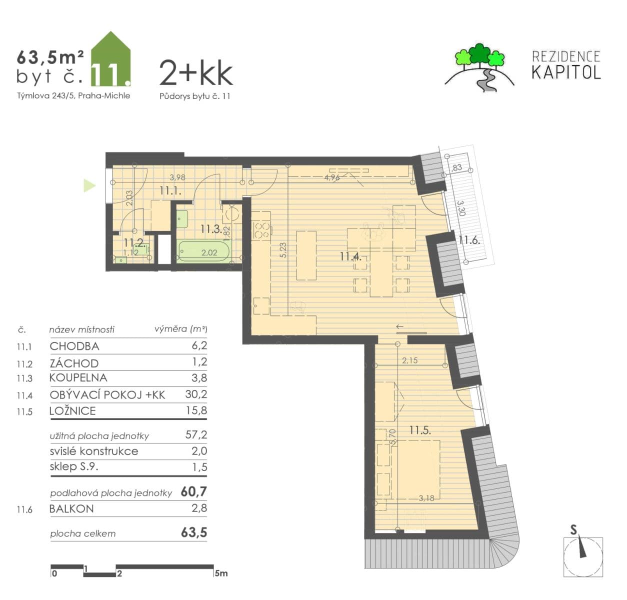 1 bedroom with open-plan kitchen flat to rent, 65 m², Týmlova, Prague, Prague 1 bedroom with open-plan kitchen flat to rent, 65 m², Týmlova, Prague, Prague