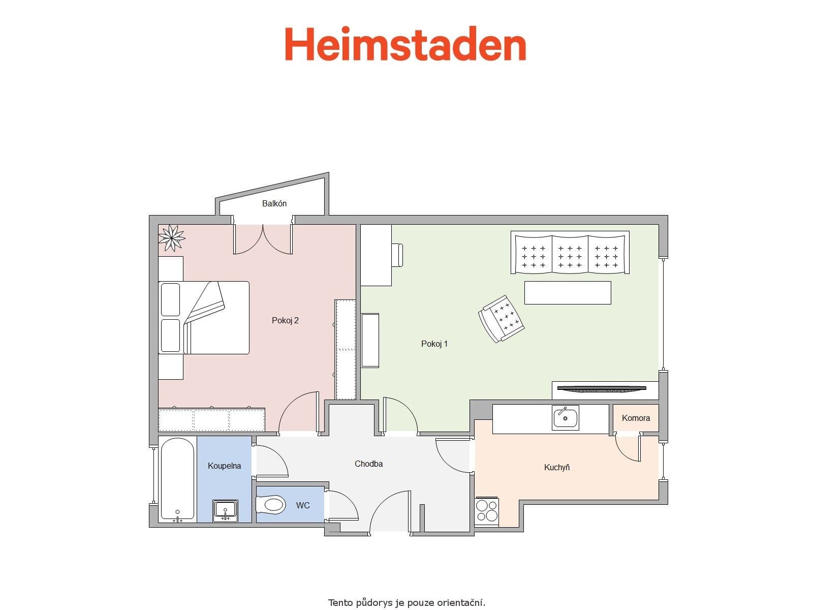 2 bedroom flat to rent, 50 m², Kpt. Nálepky, Orlová, Moravskoslezský Region 2 bedroom flat to rent, 50 m², Kpt. Nálepky, Orlová, Moravskoslezský Region