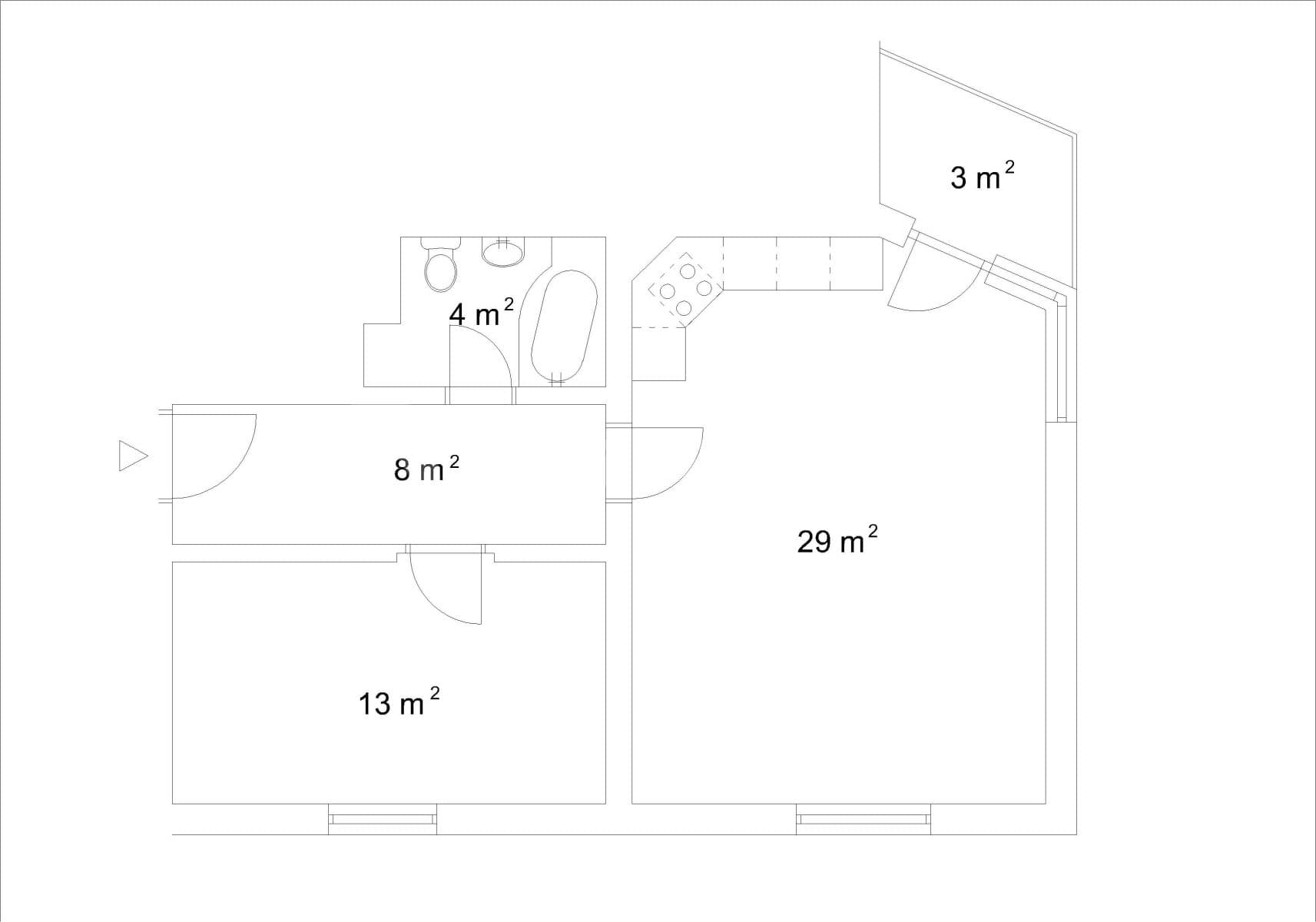 1 bedroom with open-plan kitchen flat to rent, 57 m², Okrová, Náchod, Královéhradecký Region 1 bedroom with open-plan kitchen flat to rent, 57 m², Okrová, Náchod, Královéhradecký Region