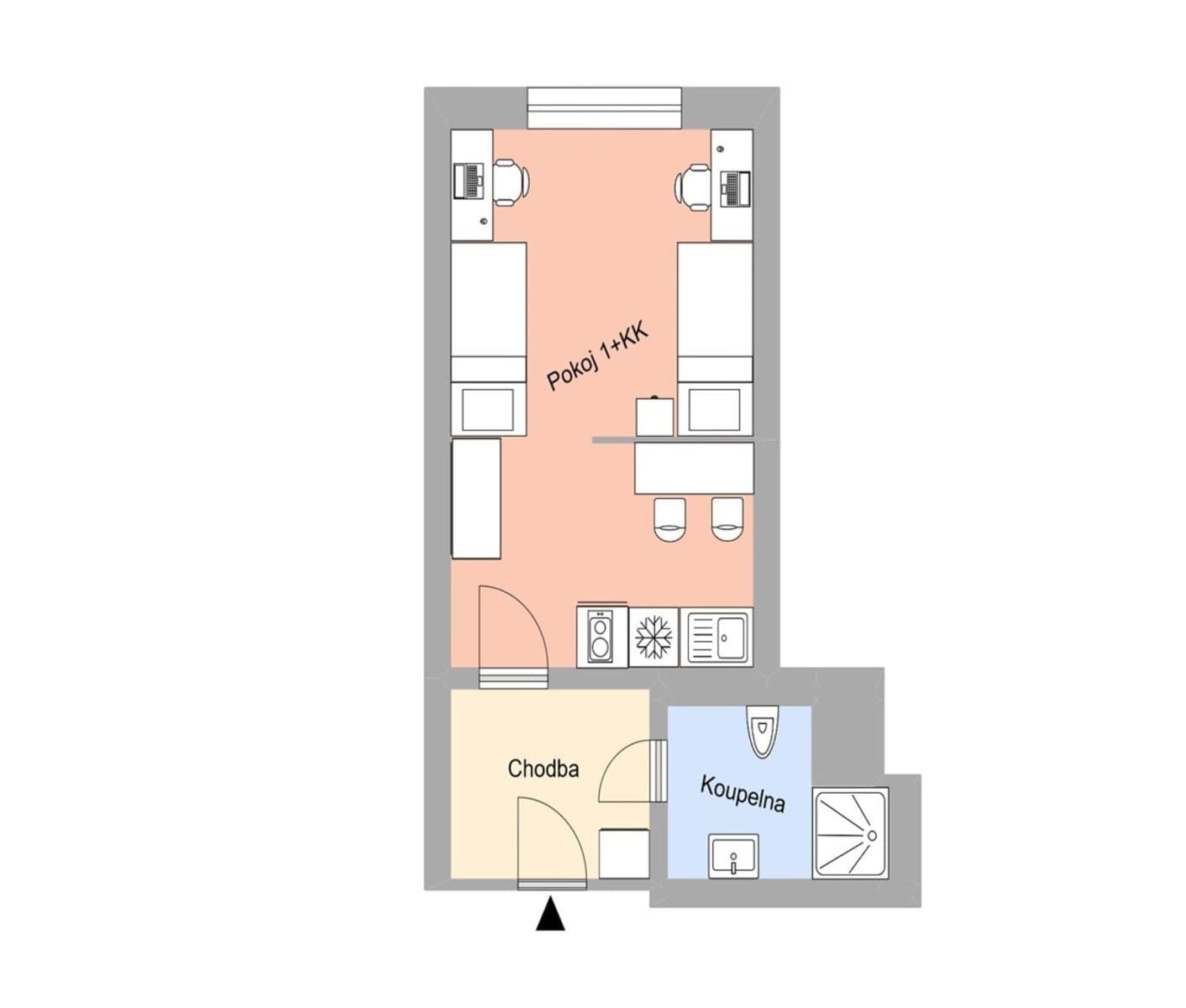 Studio flat to rent, 27 m², Magisterská, Plzeň, Plzeňský Region Studio flat to rent, 27 m², Magisterská, Plzeň, Plzeňský Region