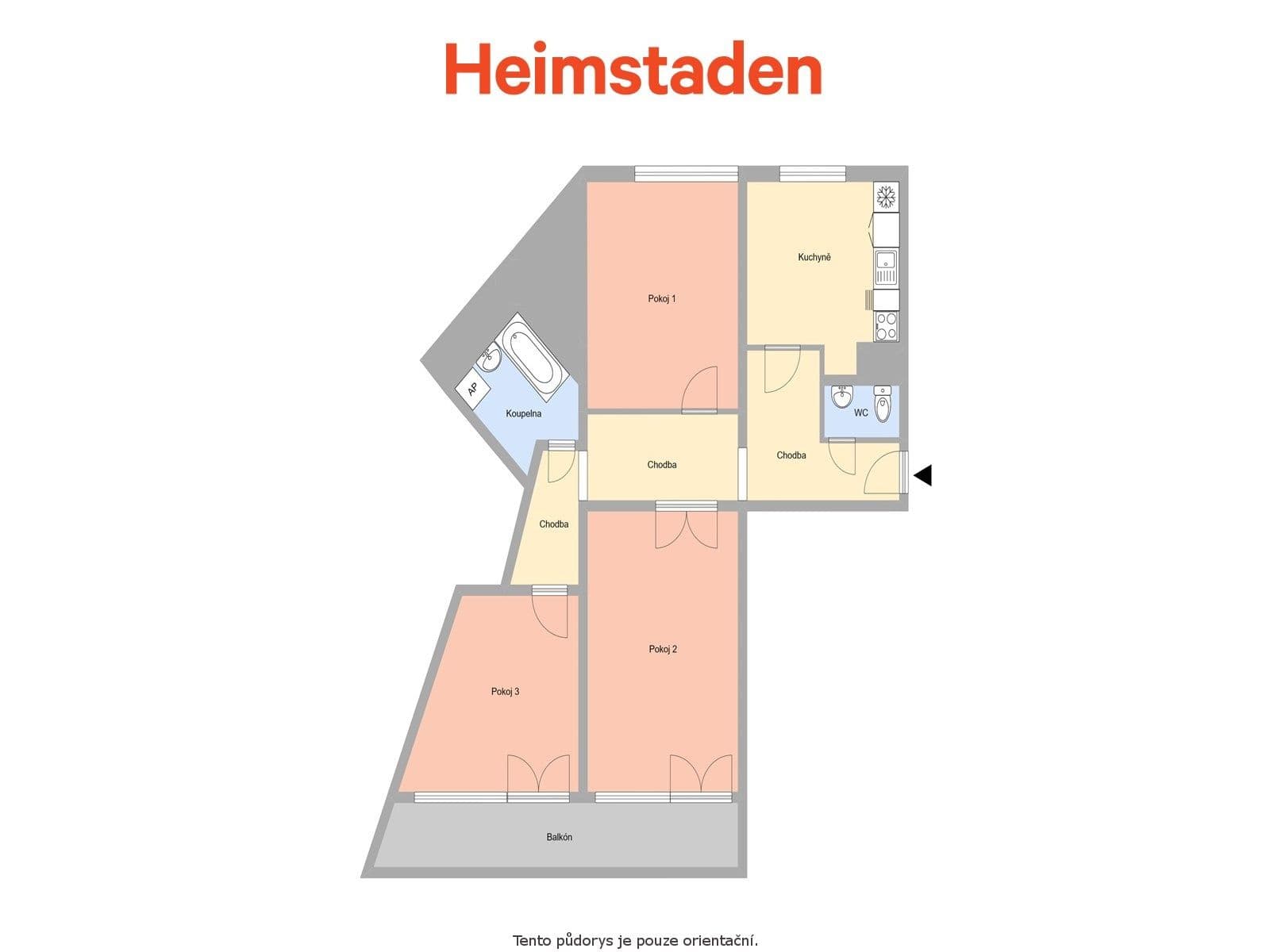 3 bedroom flat to rent, 83 m², Československé armády, Frýdek-Místek, Moravskoslezský Region 3 bedroom flat to rent, 83 m², Československé armády, Frýdek-Místek, Moravskoslezský Region