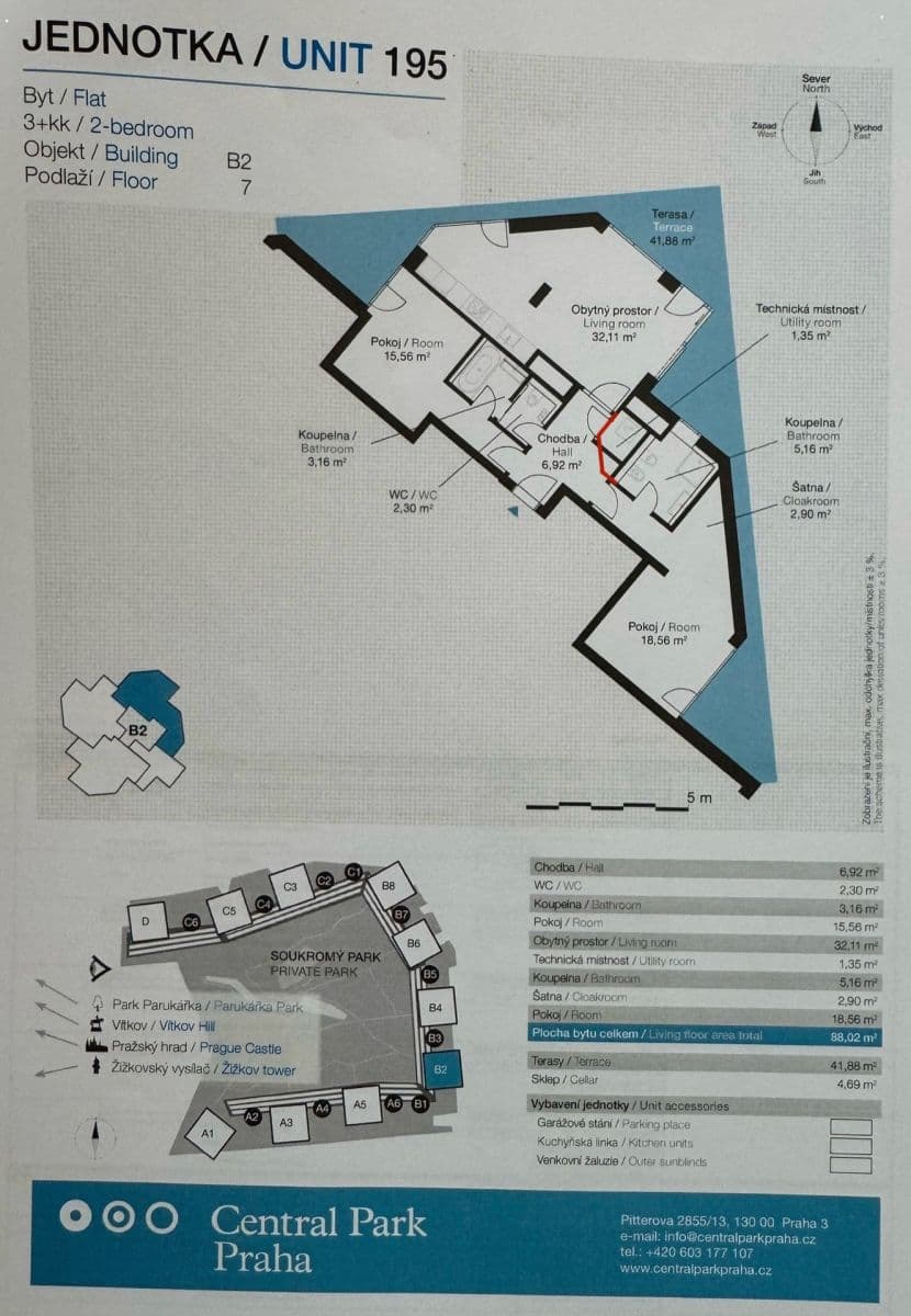 2 bedroom with open-plan kitchen flat for sale, 88 m², Ke Kapslovně, Prague, Prague 2 bedroom with open-plan kitchen flat for sale, 88 m², Ke Kapslovně, Prague, Prague