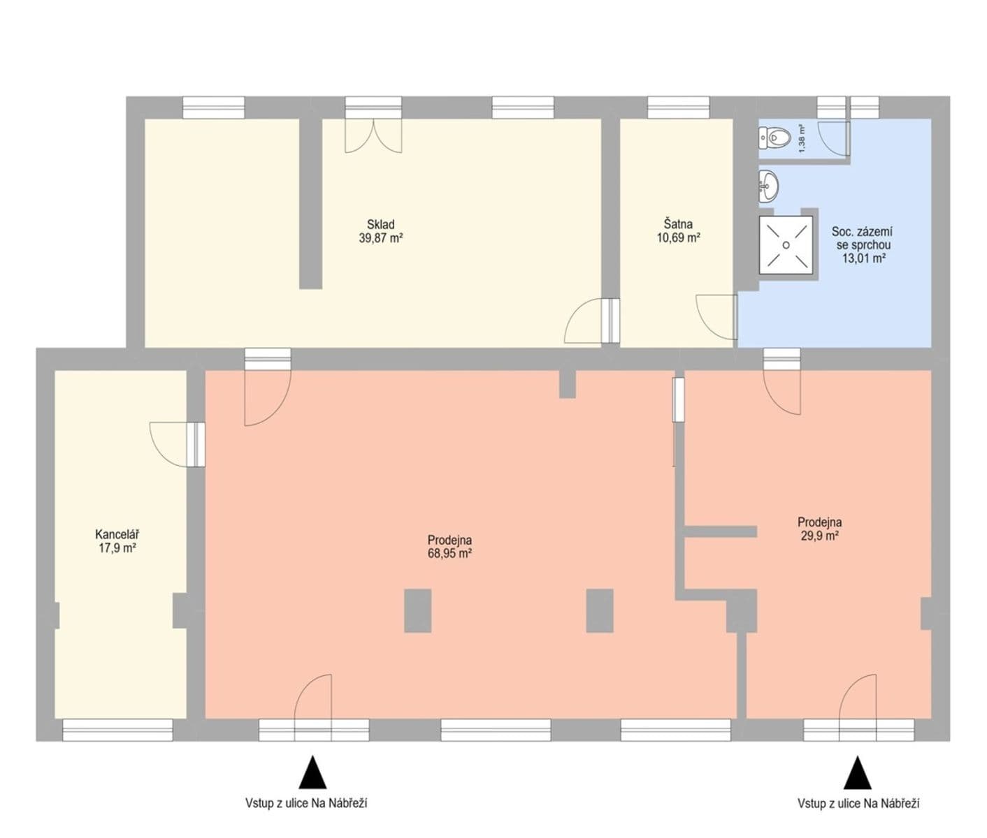 non-residential property to rent, 181 m², Na Nábřeží, Havířov, Moravskoslezský Region non-residential property to rent, 181 m², Na Nábřeží, Havířov, Moravskoslezský Region