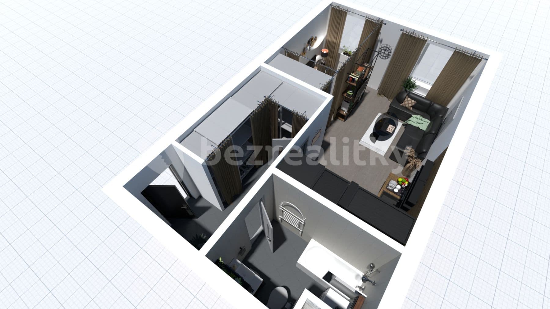 1 bedroom with open-plan kitchen flat to rent, 43 m², Thomasova, Prague, Prague 1 bedroom with open-plan kitchen flat to rent, 43 m², Thomasova, Prague, Prague