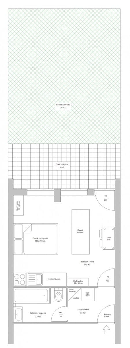 flat to rent, 25 m², Ďáblická, Prague, Prague flat to rent, 25 m², Ďáblická, Prague, Prague