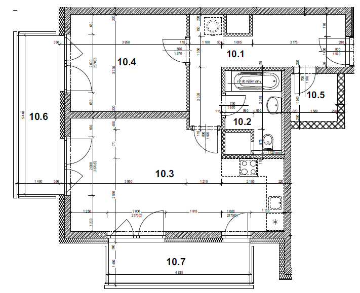 1 bedroom with open-plan kitchen flat to rent, 56 m², Štanderova, Prague, Prague 1 bedroom with open-plan kitchen flat to rent, 56 m², Štanderova, Prague, Prague