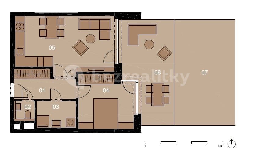 1 bedroom with open-plan kitchen flat to rent, 53 m², Armády, Prague, Prague 1 bedroom with open-plan kitchen flat to rent, 53 m², Armády, Prague, Prague