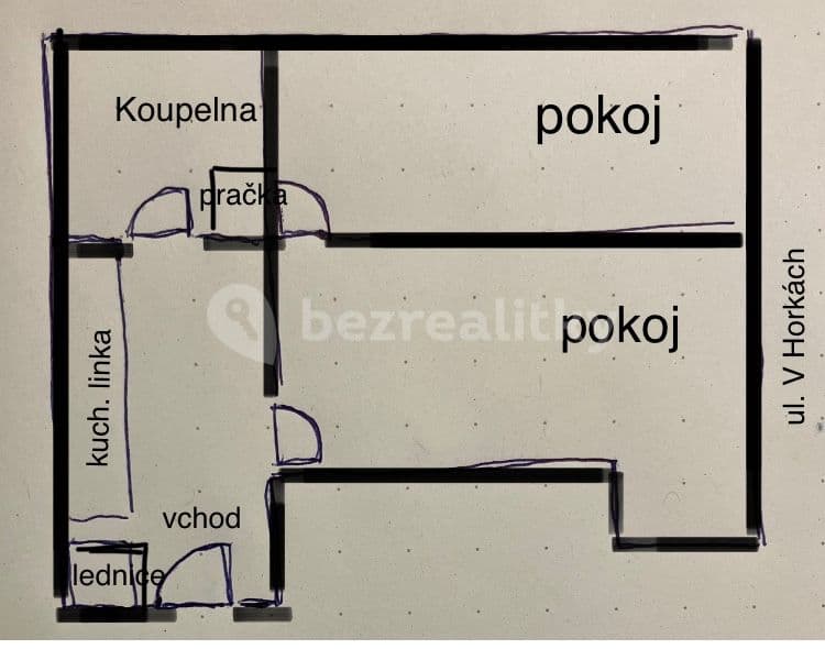 1 bedroom with open-plan kitchen flat to rent, 38 m², V Horkách, Prague, Prague 1 bedroom with open-plan kitchen flat to rent, 38 m², V Horkách, Prague, Prague