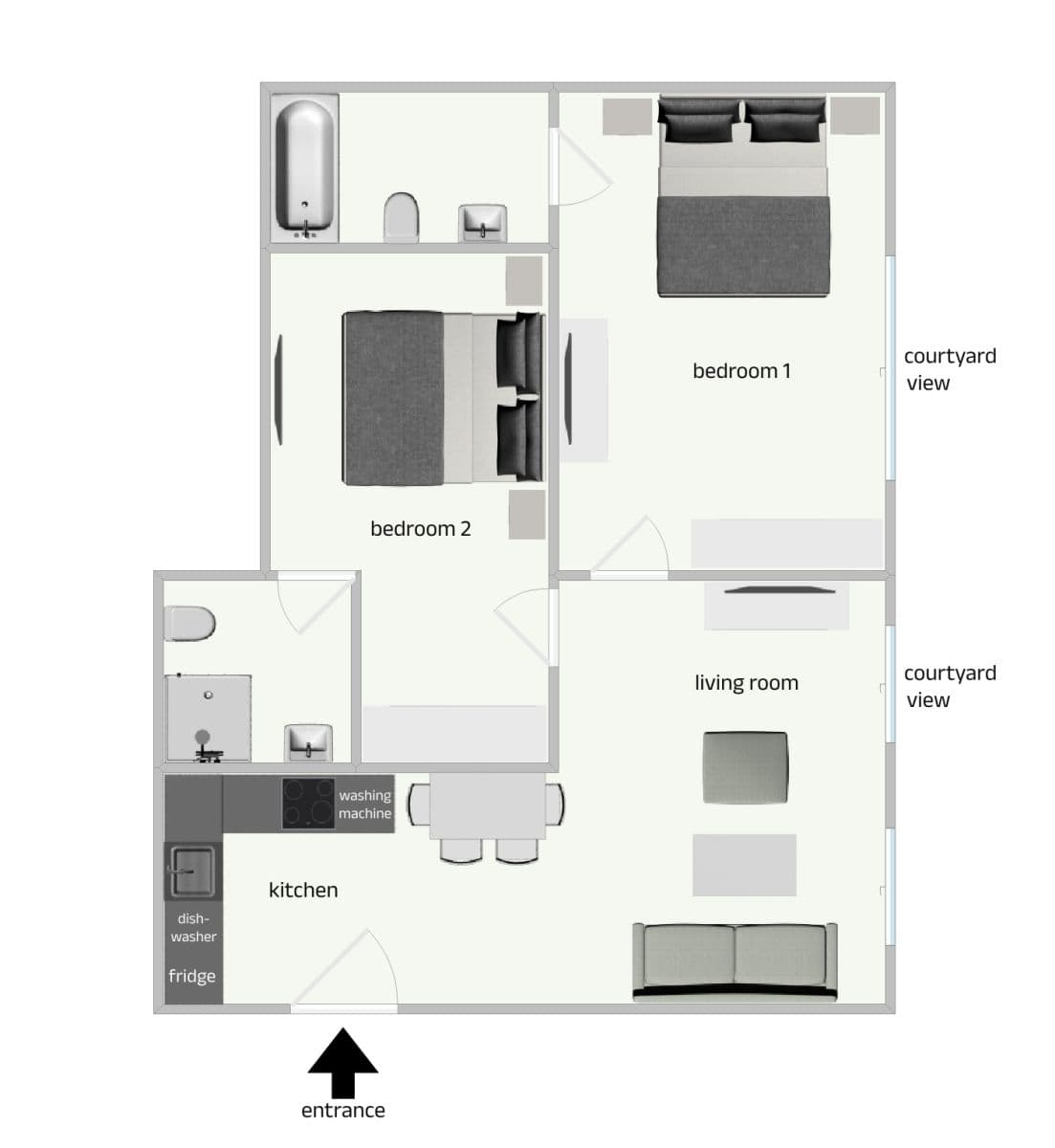 flat to rent, 62 m², Dlouhá, Prague, Prague flat to rent, 62 m², Dlouhá, Prague, Prague