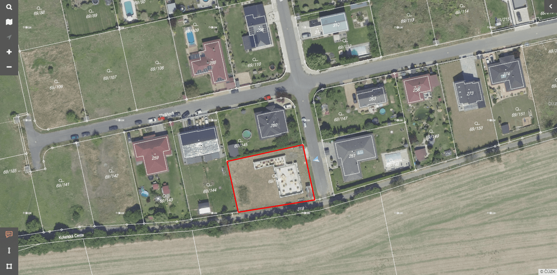 plot for sale, 1,173 m², Křenice, Středočeský Region plot for sale, 1,173 m², Křenice, Středočeský Region