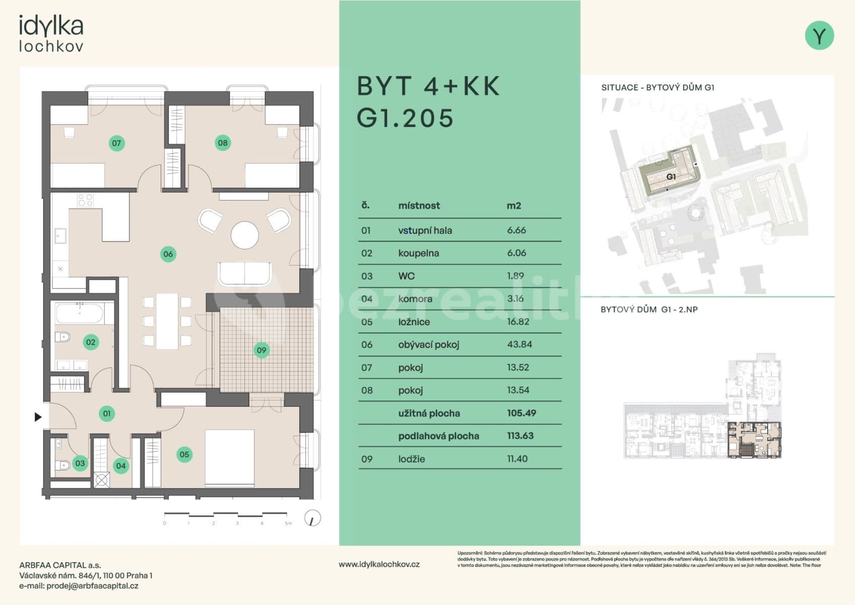 3 bedroom with open-plan kitchen flat for sale, 114 m², Ke Slivenci, Prague, Prague 3 bedroom with open-plan kitchen flat for sale, 114 m², Ke Slivenci, Prague, Prague