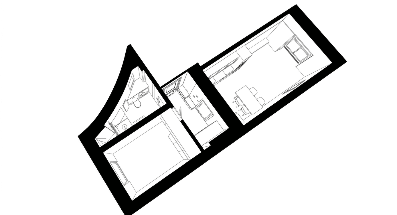 1 bedroom with open-plan kitchen flat to rent, 42 m², Pobřežní, Prague, Prague 1 bedroom with open-plan kitchen flat to rent, 42 m², Pobřežní, Prague, Prague