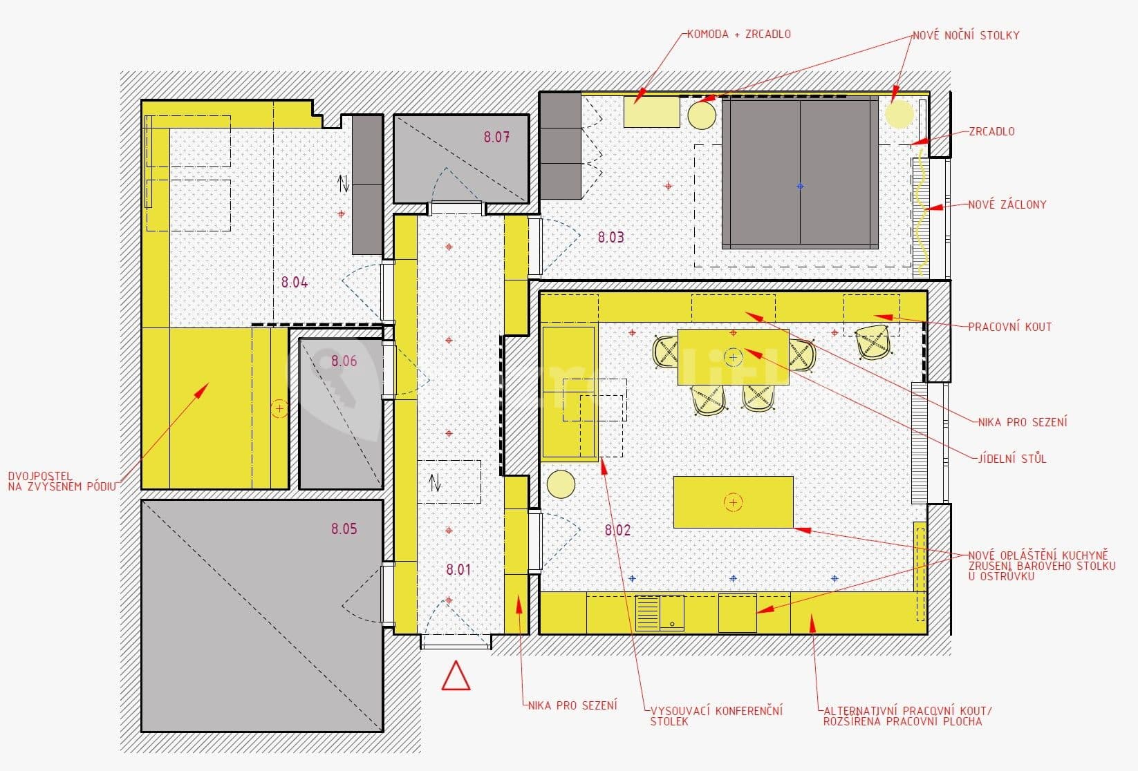 2 bedroom with open-plan kitchen flat to rent, 82 m², Buchovcova, Prague, Prague 2 bedroom with open-plan kitchen flat to rent, 82 m², Buchovcova, Prague, Prague