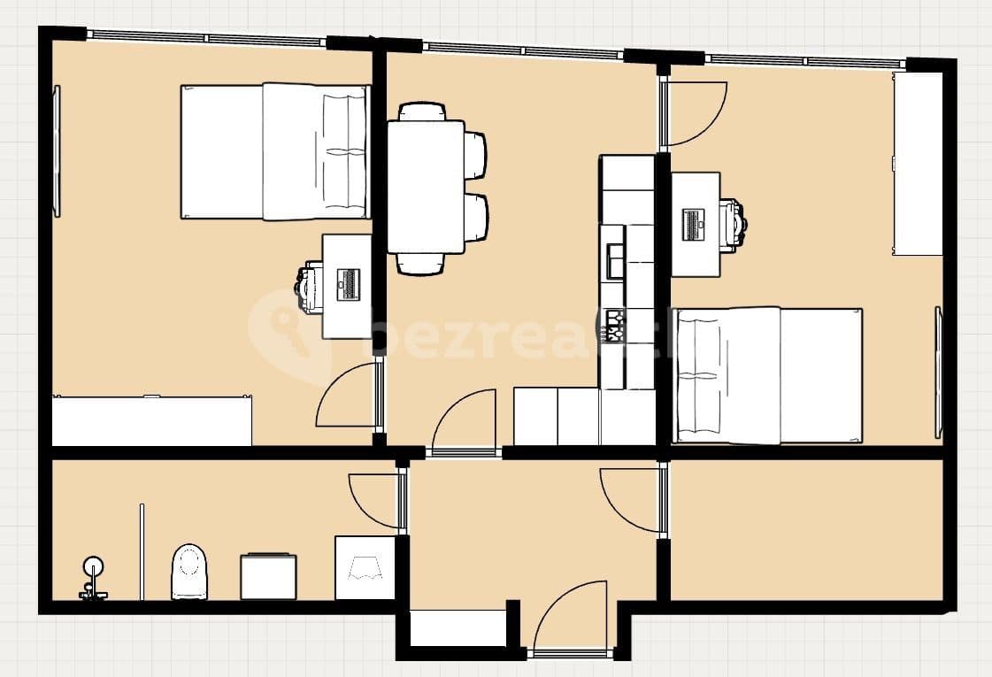 2 bedroom flat to rent, 51 m², Pellicova, Brno, Jihomoravský Region 2 bedroom flat to rent, 51 m², Pellicova, Brno, Jihomoravský Region