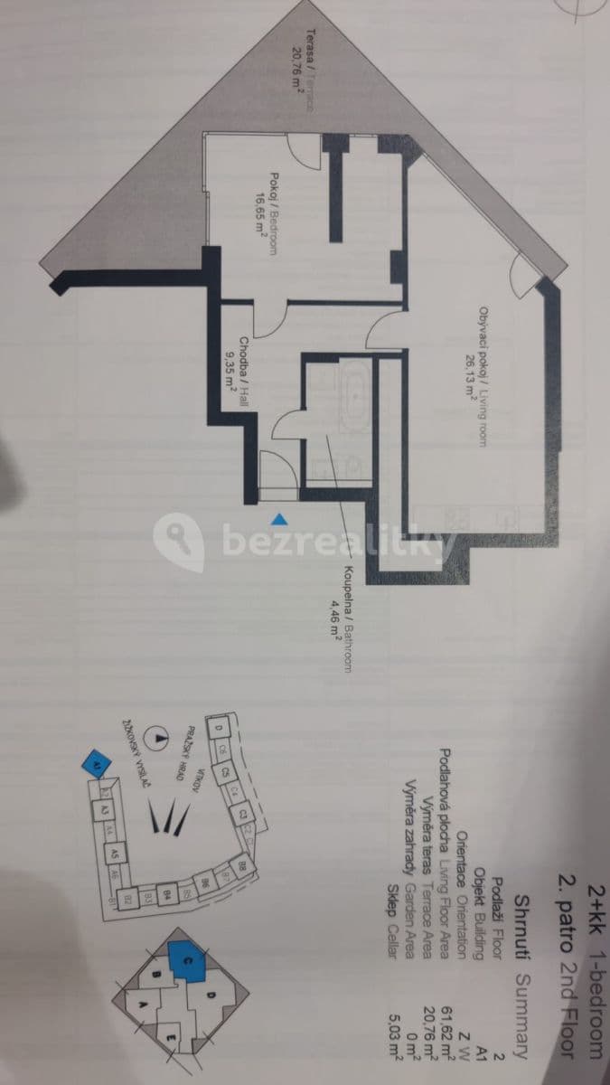 1 bedroom with open-plan kitchen flat to rent, 62 m², Pitterova, Prague, Prague 1 bedroom with open-plan kitchen flat to rent, 62 m², Pitterova, Prague, Prague