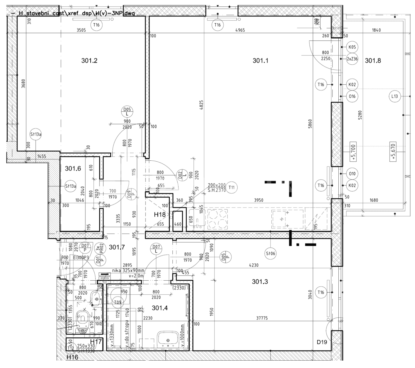 2 bedroom with open-plan kitchen flat to rent, 66 m², Jurkovičova, Prague, Prague 2 bedroom with open-plan kitchen flat to rent, 66 m², Jurkovičova, Prague, Prague