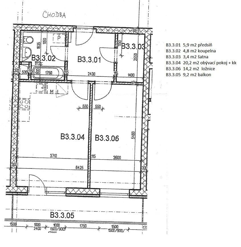 1 bedroom with open-plan kitchen flat to rent, 48 m², V Zahradách, Prague, Prague 1 bedroom with open-plan kitchen flat to rent, 48 m², V Zahradách, Prague, Prague