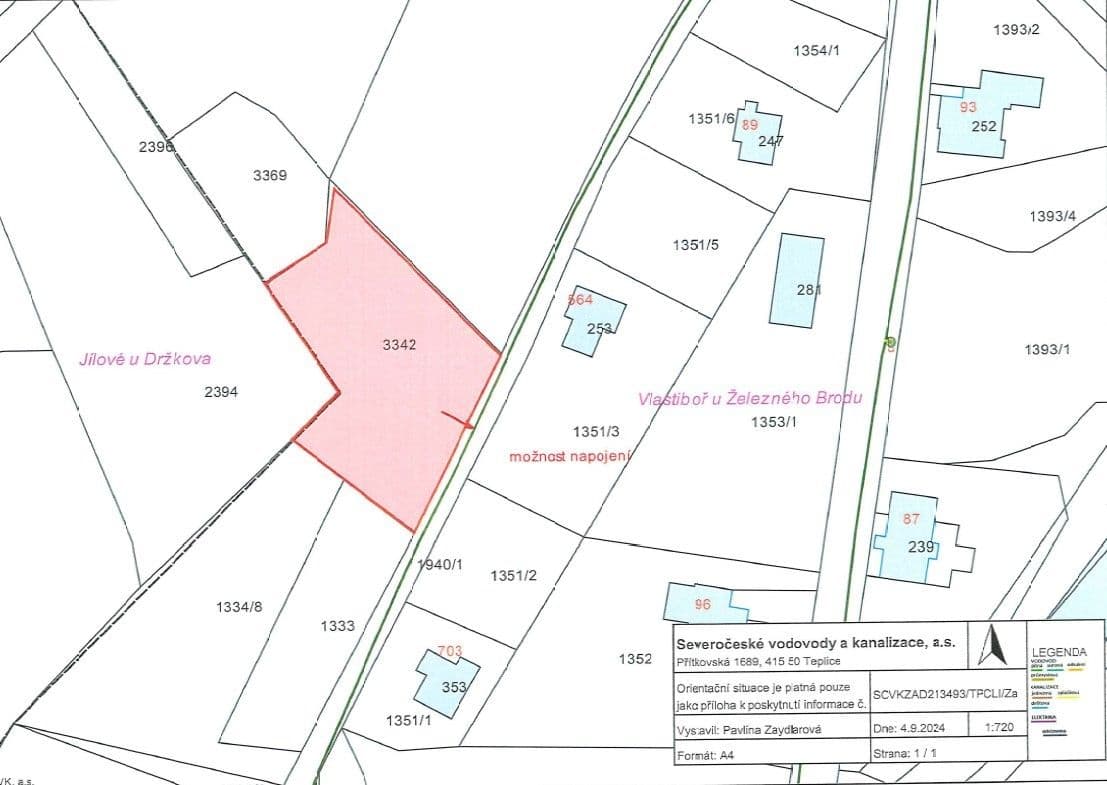 plot for sale, 1,293 m², Vlastiboř, Liberecký Region plot for sale, 1,293 m², Vlastiboř, Liberecký Region