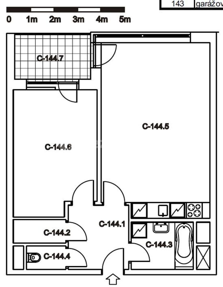 1 bedroom with open-plan kitchen flat to rent, 59 m², Chlebovická, Prague, Prague 1 bedroom with open-plan kitchen flat to rent, 59 m², Chlebovická, Prague, Prague