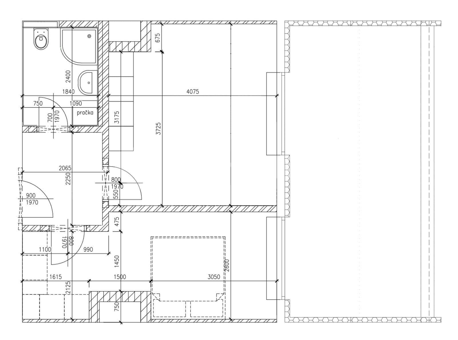1 bedroom with open-plan kitchen flat to rent, 41 m², Prague, Prague 1 bedroom with open-plan kitchen flat to rent, 41 m², Prague, Prague