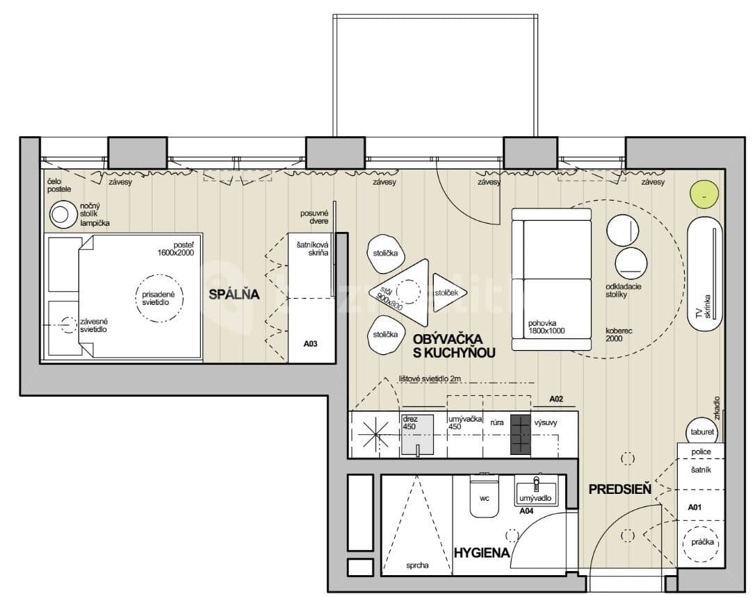 2 bedroom flat to rent, 37 m², Račianska, Nové Mesto, Bratislavský Region 2 bedroom flat to rent, 37 m², Račianska, Nové Mesto, Bratislavský Region