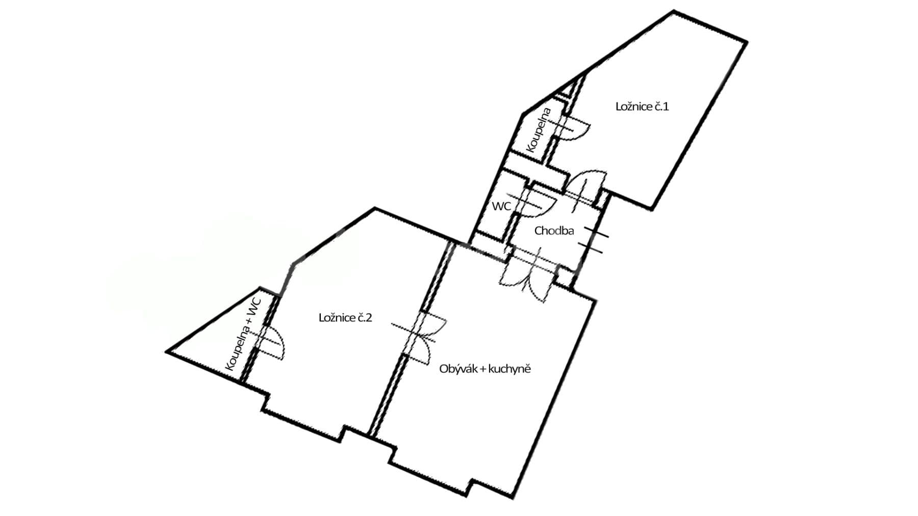 2 bedroom with open-plan kitchen flat to rent, 66 m², Na Hrázi, Prague, Prague 2 bedroom with open-plan kitchen flat to rent, 66 m², Na Hrázi, Prague, Prague