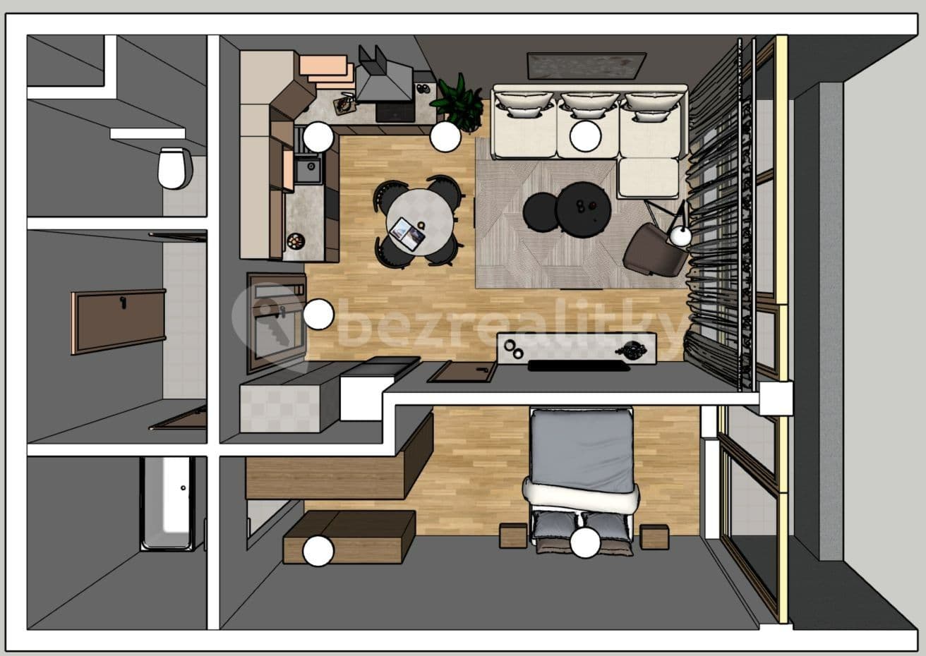 1 bedroom with open-plan kitchen flat to rent, 71 m², Soukenická, Brno, Jihomoravský Region 1 bedroom with open-plan kitchen flat to rent, 71 m², Soukenická, Brno, Jihomoravský Region