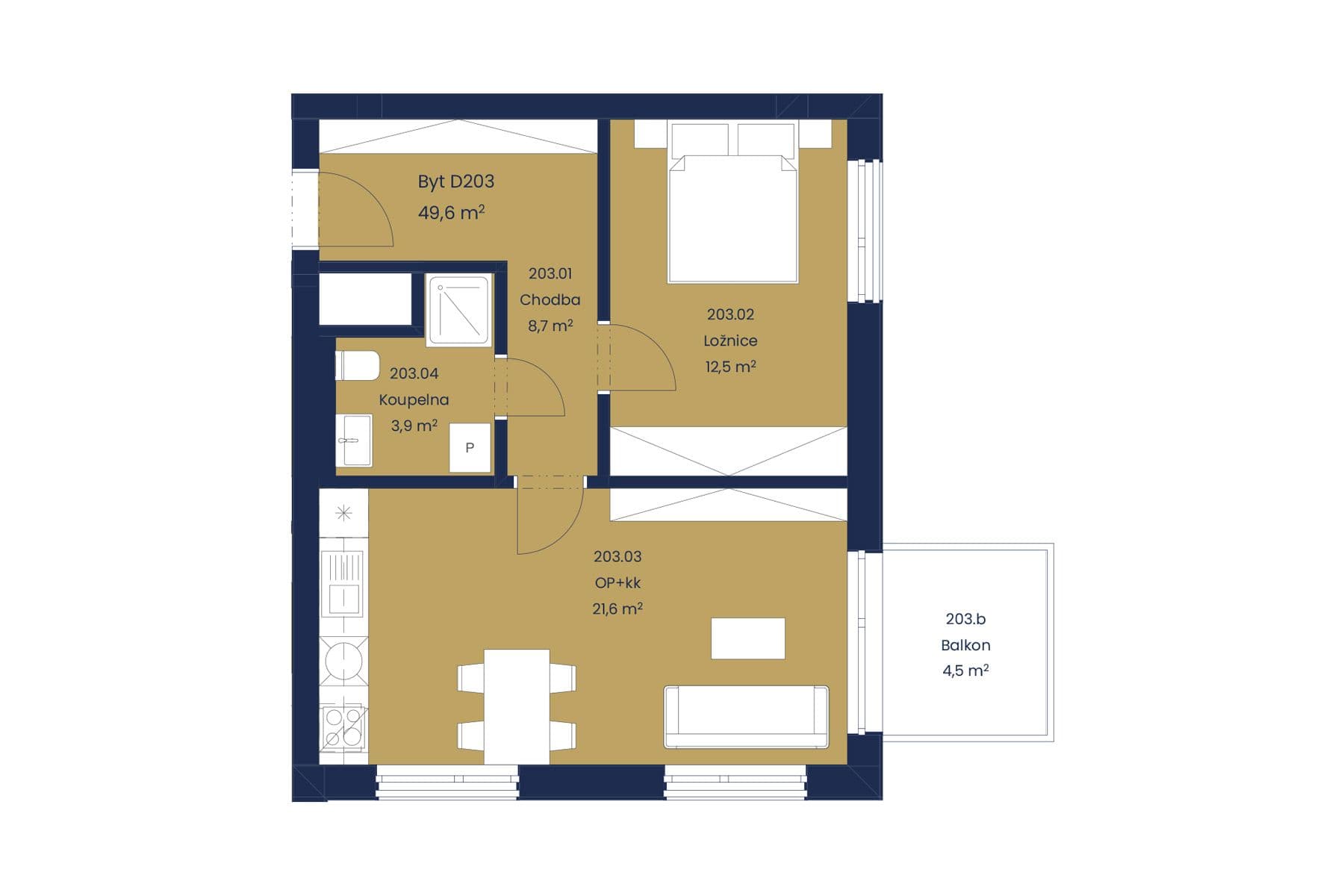 1 bedroom with open-plan kitchen flat for sale, 50 m², Huťská, Kladno, Středočeský Region 1 bedroom with open-plan kitchen flat for sale, 50 m², Huťská, Kladno, Středočeský Region