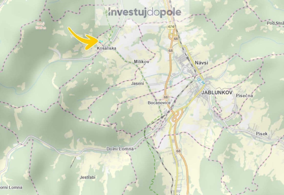 plot for sale, 3,914 m², Milíkov, Moravskoslezský Region plot for sale, 3,914 m², Milíkov, Moravskoslezský Region