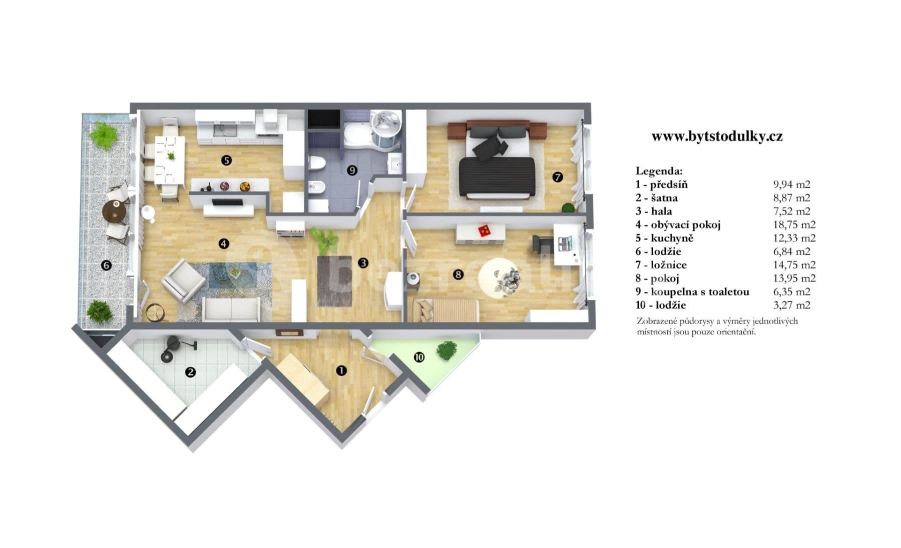 3 bedroom with open-plan kitchen flat to rent, 102 m², Nušlova, Prague, Prague 3 bedroom with open-plan kitchen flat to rent, 102 m², Nušlova, Prague, Prague