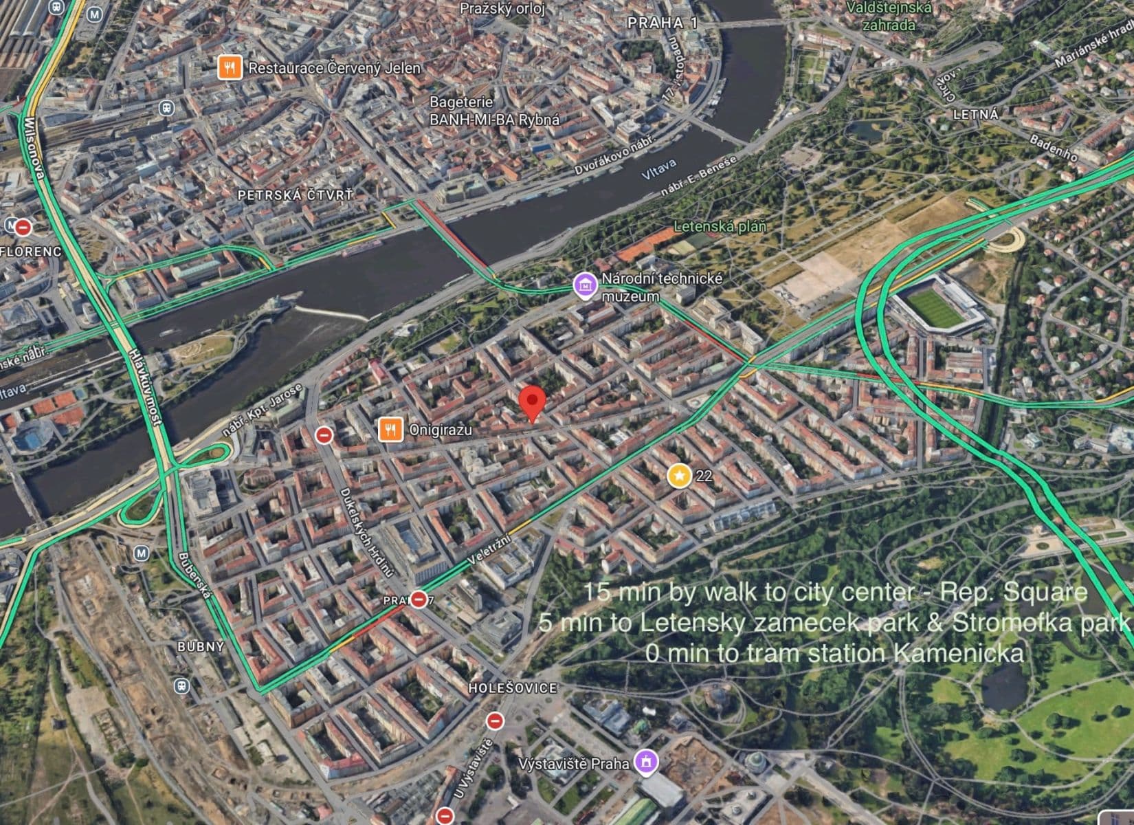 1 bedroom with open-plan kitchen flat to rent, 71 m², Milady Horákové, Prague, Prague 1 bedroom with open-plan kitchen flat to rent, 71 m², Milady Horákové, Prague, Prague