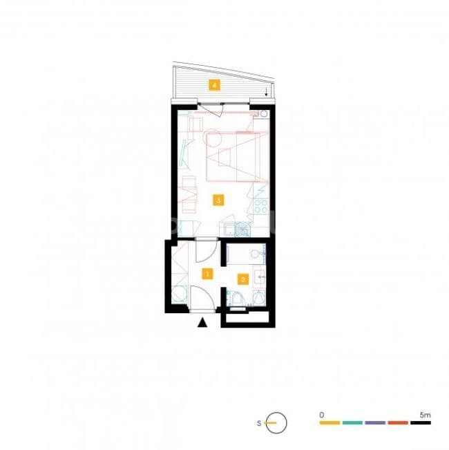 Studio flat to rent, 27 m², Mukařovského, Prague, Prague Studio flat to rent, 27 m², Mukařovského, Prague, Prague