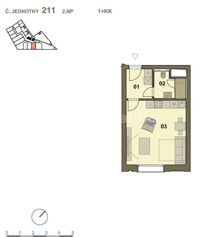 Studio flat to rent, 32 m², Krymská, Prague, Prague Studio flat to rent, 32 m², Krymská, Prague, Prague