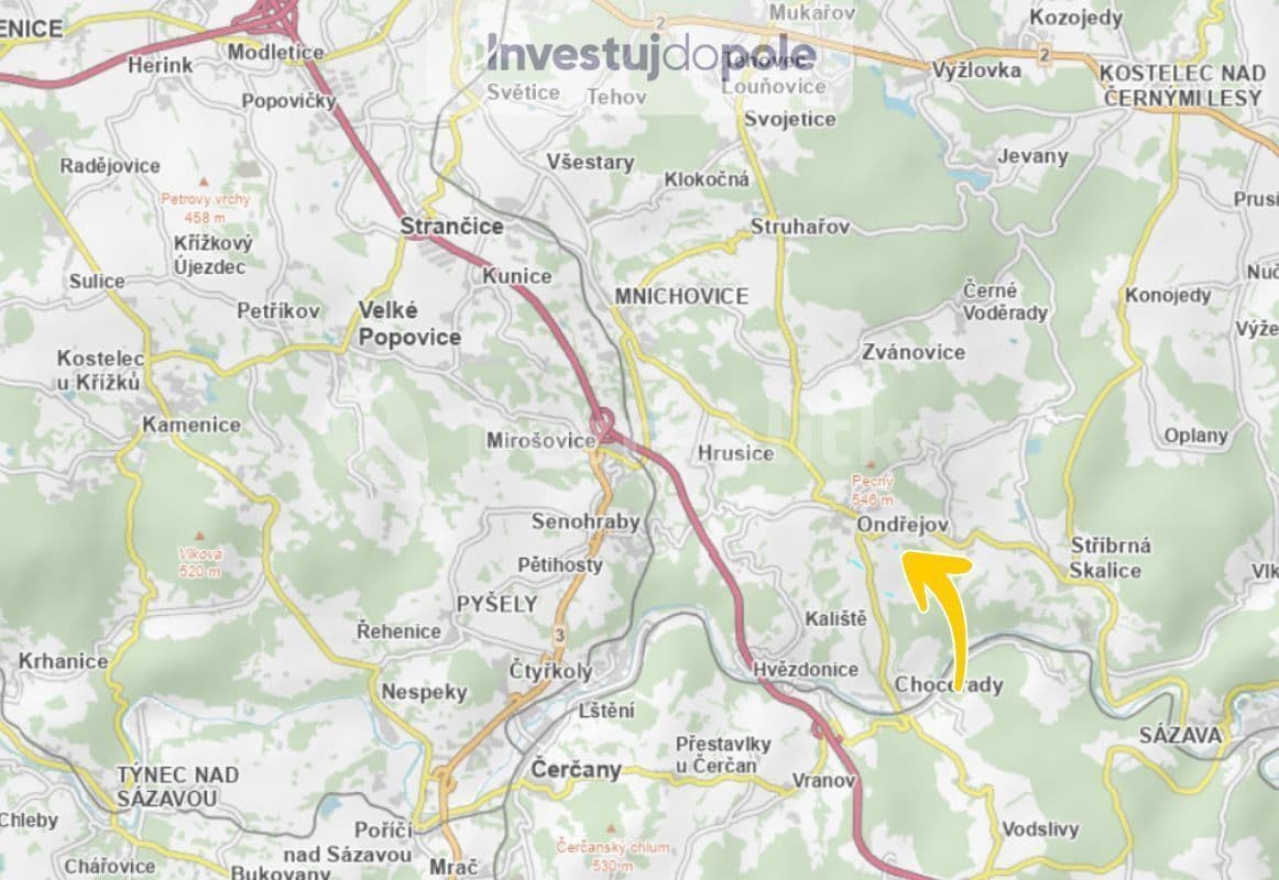 plot for sale, 2,456 m², Ondřejov, Středočeský Region plot for sale, 2,456 m², Ondřejov, Středočeský Region