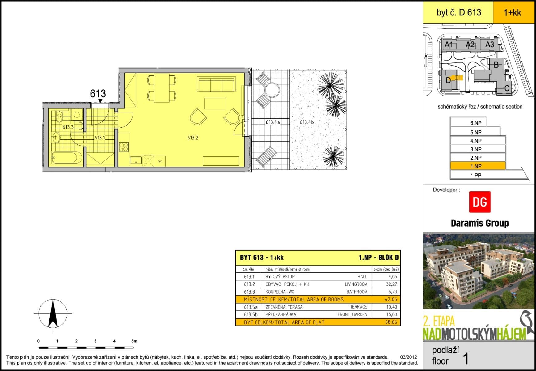 Studio flat for sale, 44 m², Kejhova, Prague, Prague Studio flat for sale, 44 m², Kejhova, Prague, Prague