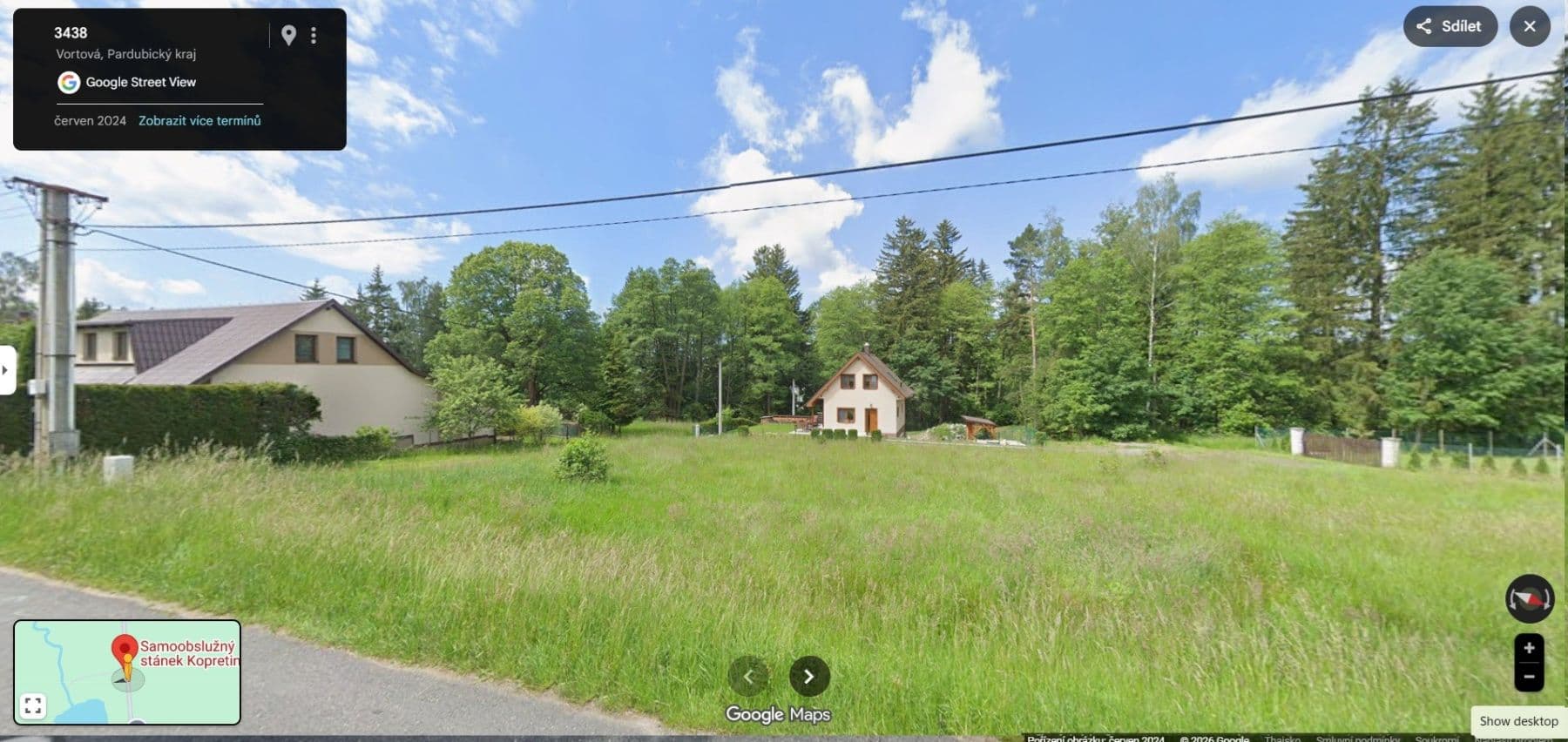 plot for sale, 826 m², Vortová, Pardubický Region plot for sale, 826 m², Vortová, Pardubický Region