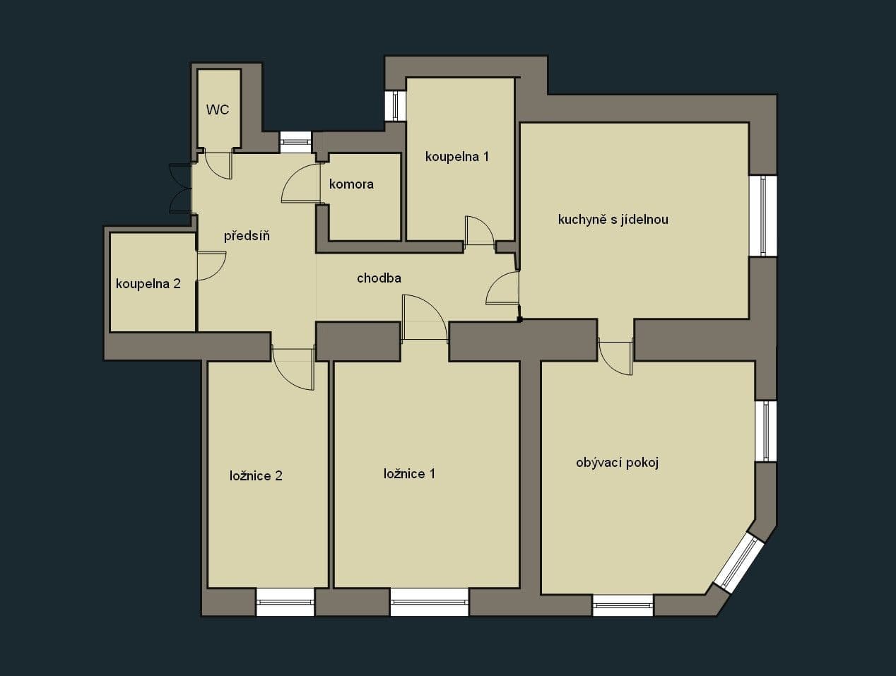 3 bedroom flat for sale, 129 m², Rejskova, Prague, Prague 3 bedroom flat for sale, 129 m², Rejskova, Prague, Prague