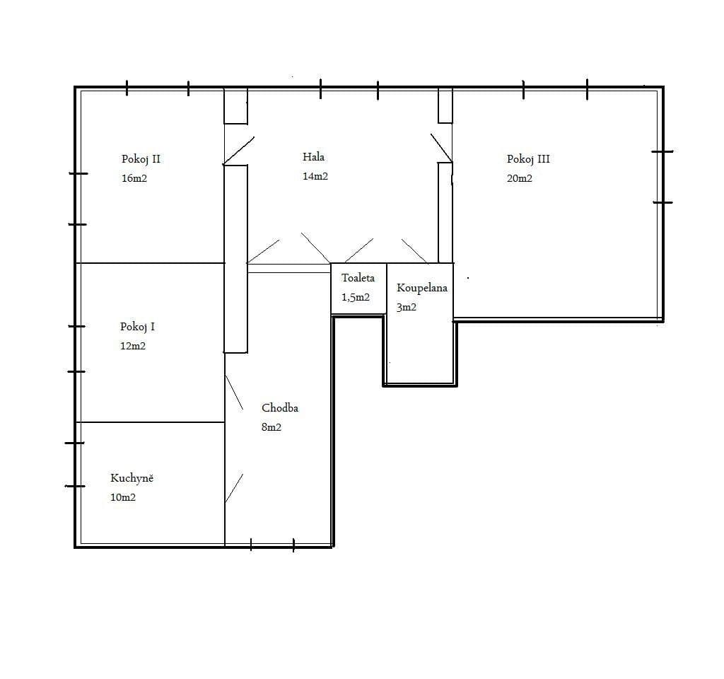 3 bedroom flat for sale, 79 m², Prachnerova, Prague, Prague 3 bedroom flat for sale, 79 m², Prachnerova, Prague, Prague