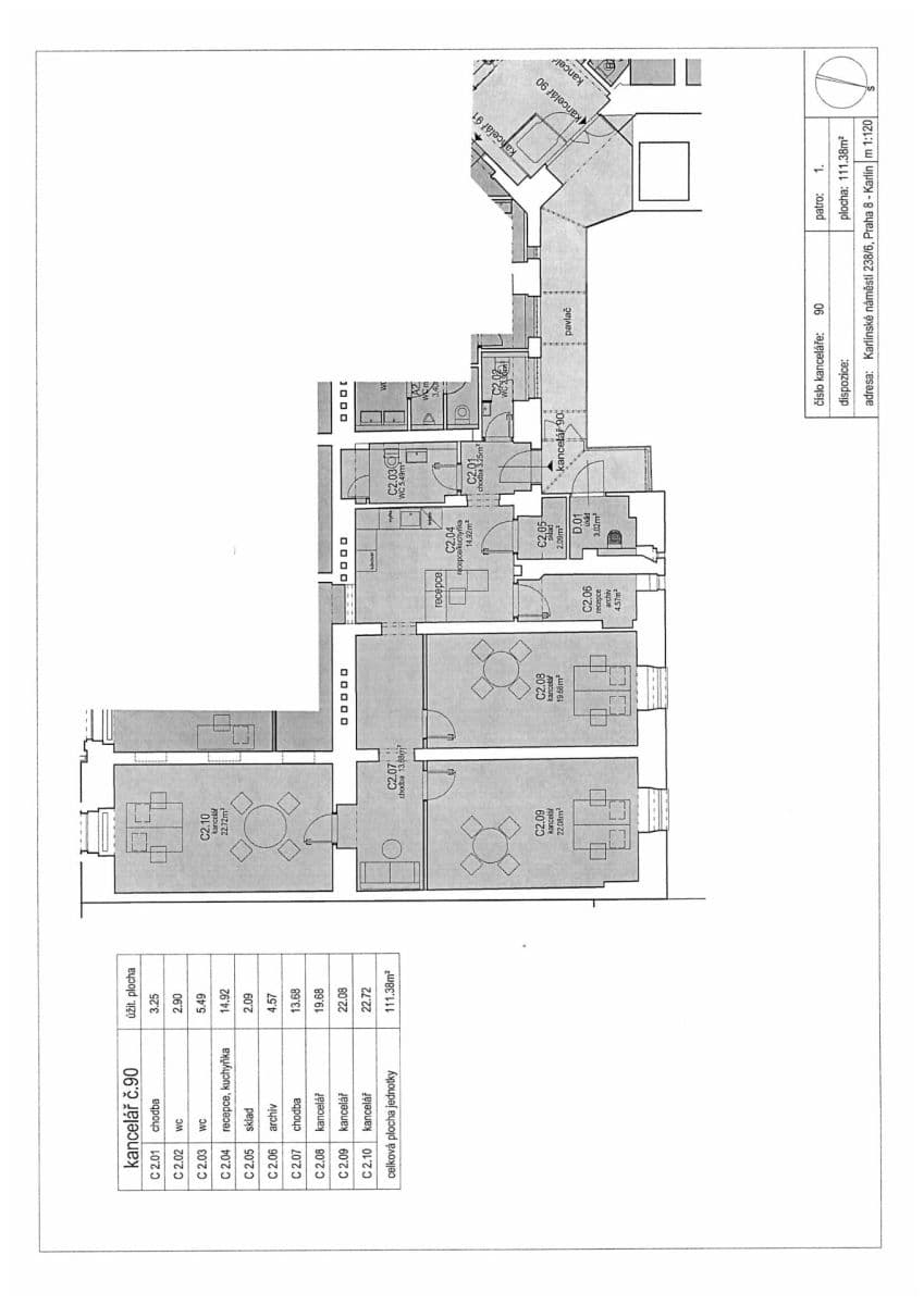 non-residential property to rent, 111 m², Karlínské náměstí, Prague, Prague non-residential property to rent, 111 m², Karlínské náměstí, Prague, Prague