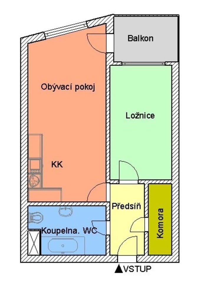 1 bedroom with open-plan kitchen flat to rent, 53 m², Svitákova, Prague, Prague 1 bedroom with open-plan kitchen flat to rent, 53 m², Svitákova, Prague, Prague
