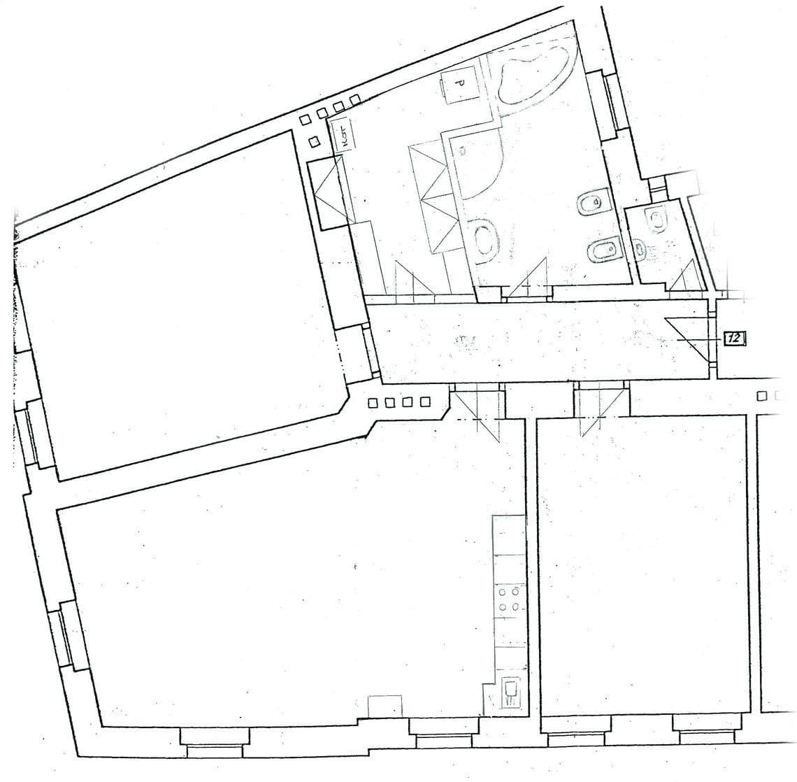2 bedroom with open-plan kitchen flat to rent, 119 m², Vratislavova, Prague, Prague 2 bedroom with open-plan kitchen flat to rent, 119 m², Vratislavova, Prague, Prague