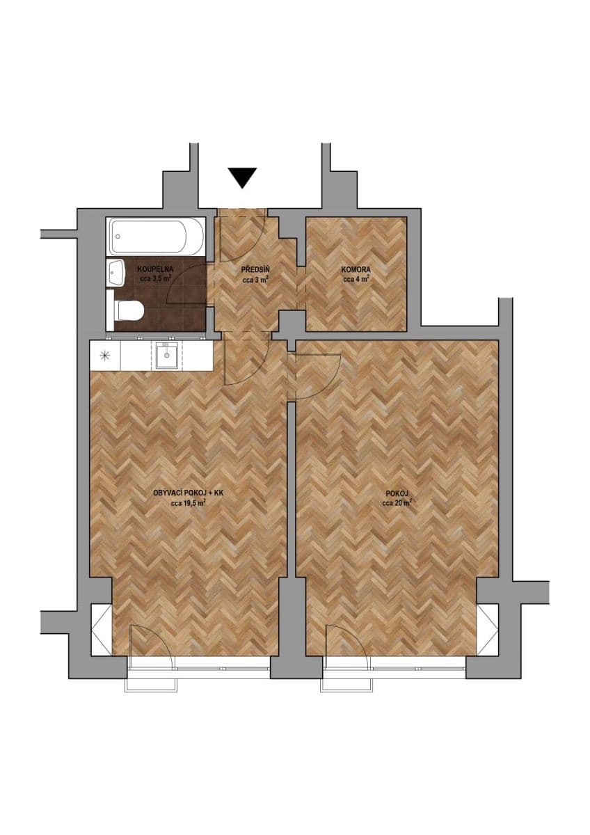 1 bedroom with open-plan kitchen flat to rent, 50 m², Milady Horákové, Brno, Jihomoravský Region 1 bedroom with open-plan kitchen flat to rent, 50 m², Milady Horákové, Brno, Jihomoravský Region