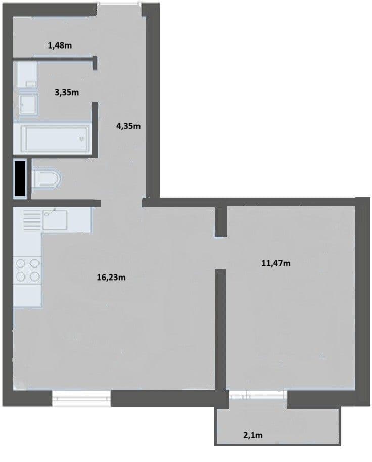 1 bedroom with open-plan kitchen flat for sale, 40 m², Vestecká, Nehvizdy, Středočeský Region 1 bedroom with open-plan kitchen flat for sale, 40 m², Vestecká, Nehvizdy, Středočeský Region