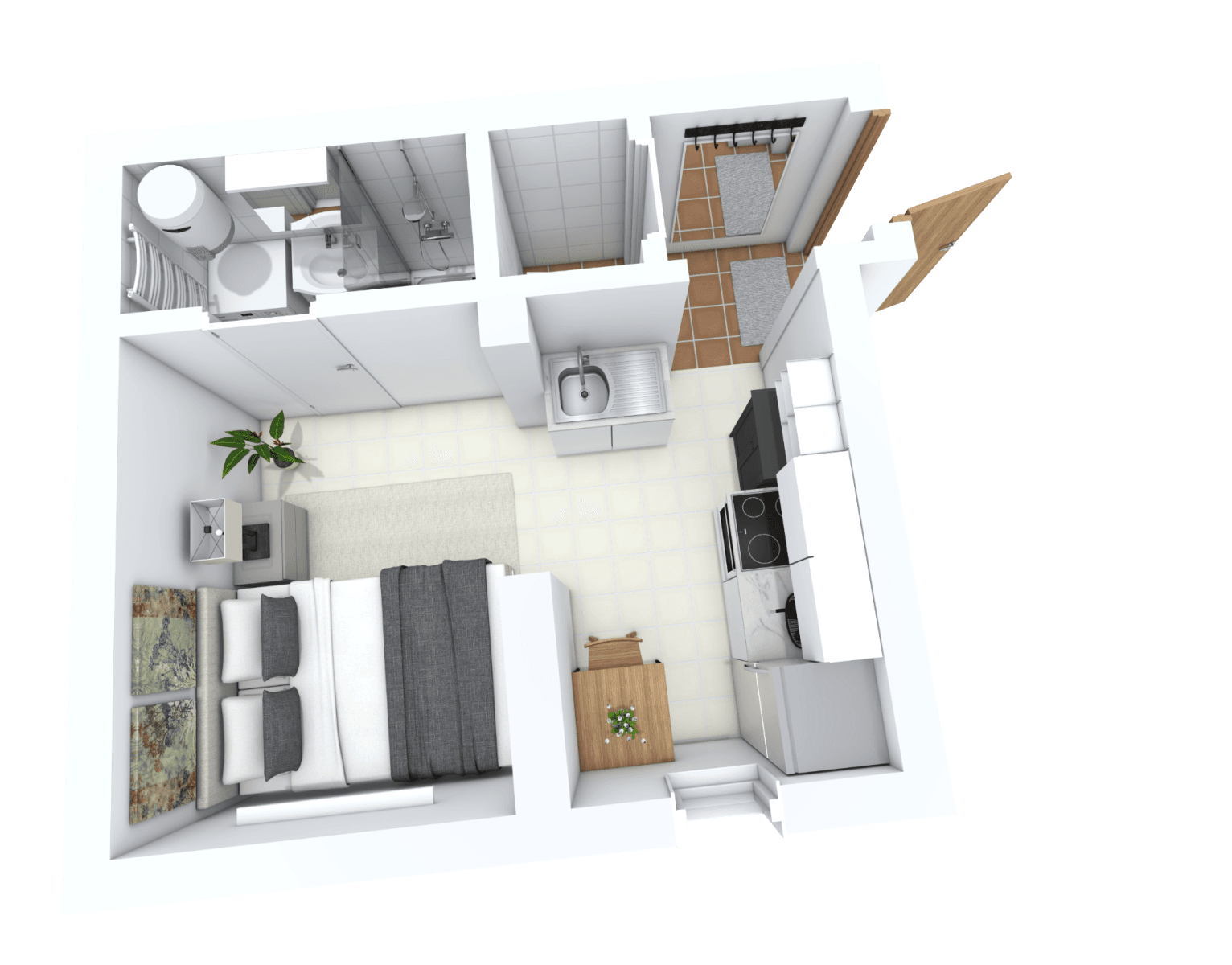 Studio flat to rent, 20 m², Roháčova, Prague, Prague Studio flat to rent, 20 m², Roháčova, Prague, Prague