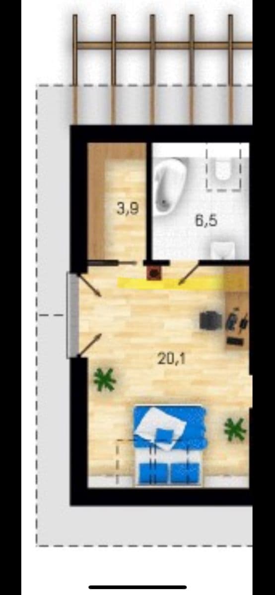 Studio flat to rent, 31 m², Sedláčkova, Roztoky, Středočeský Region Studio flat to rent, 31 m², Sedláčkova, Roztoky, Středočeský Region