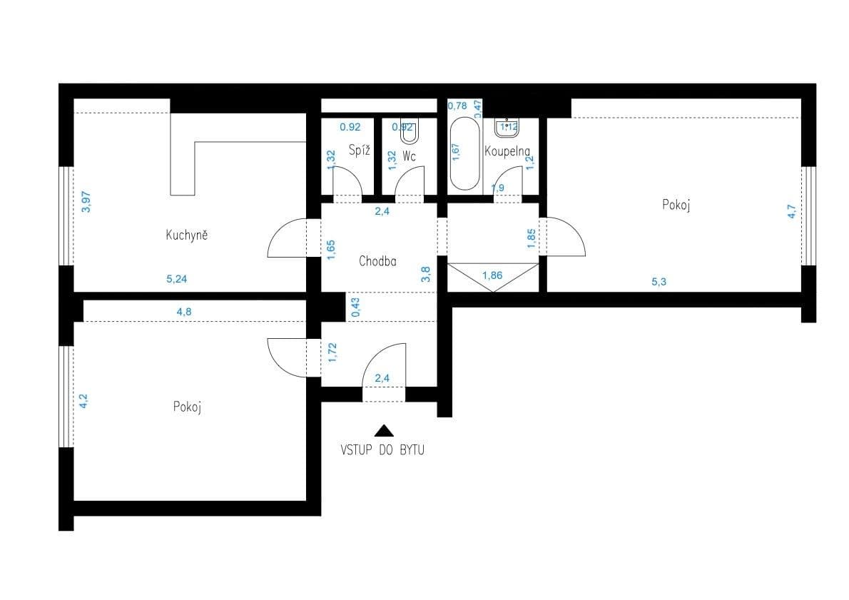 2 bedroom with open-plan kitchen flat to rent, 82 m², 28. října, Ostrava, Moravskoslezský Region 2 bedroom with open-plan kitchen flat to rent, 82 m², 28. října, Ostrava, Moravskoslezský Region