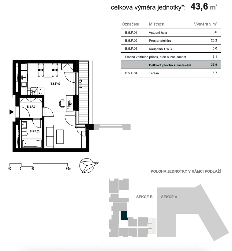 Studio flat to rent, 44 m², třída Generála Píky, Brno, Jihomoravský Region Studio flat to rent, 44 m², třída Generála Píky, Brno, Jihomoravský Region